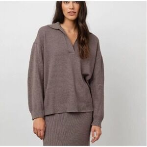 Rails Sutton Polo Sweater brown women SIZE S